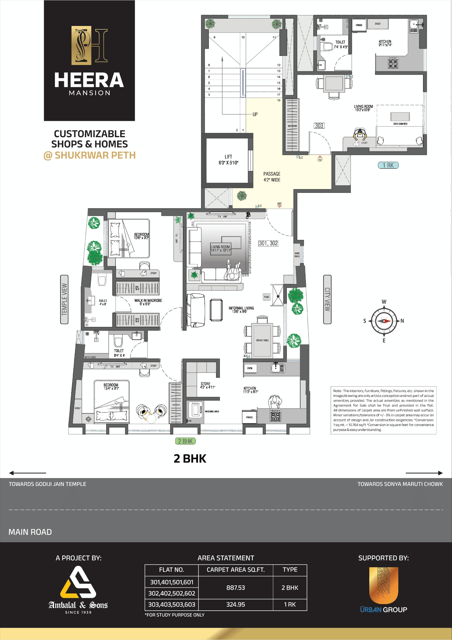 Heera Mansion Floor Plan 2BHK